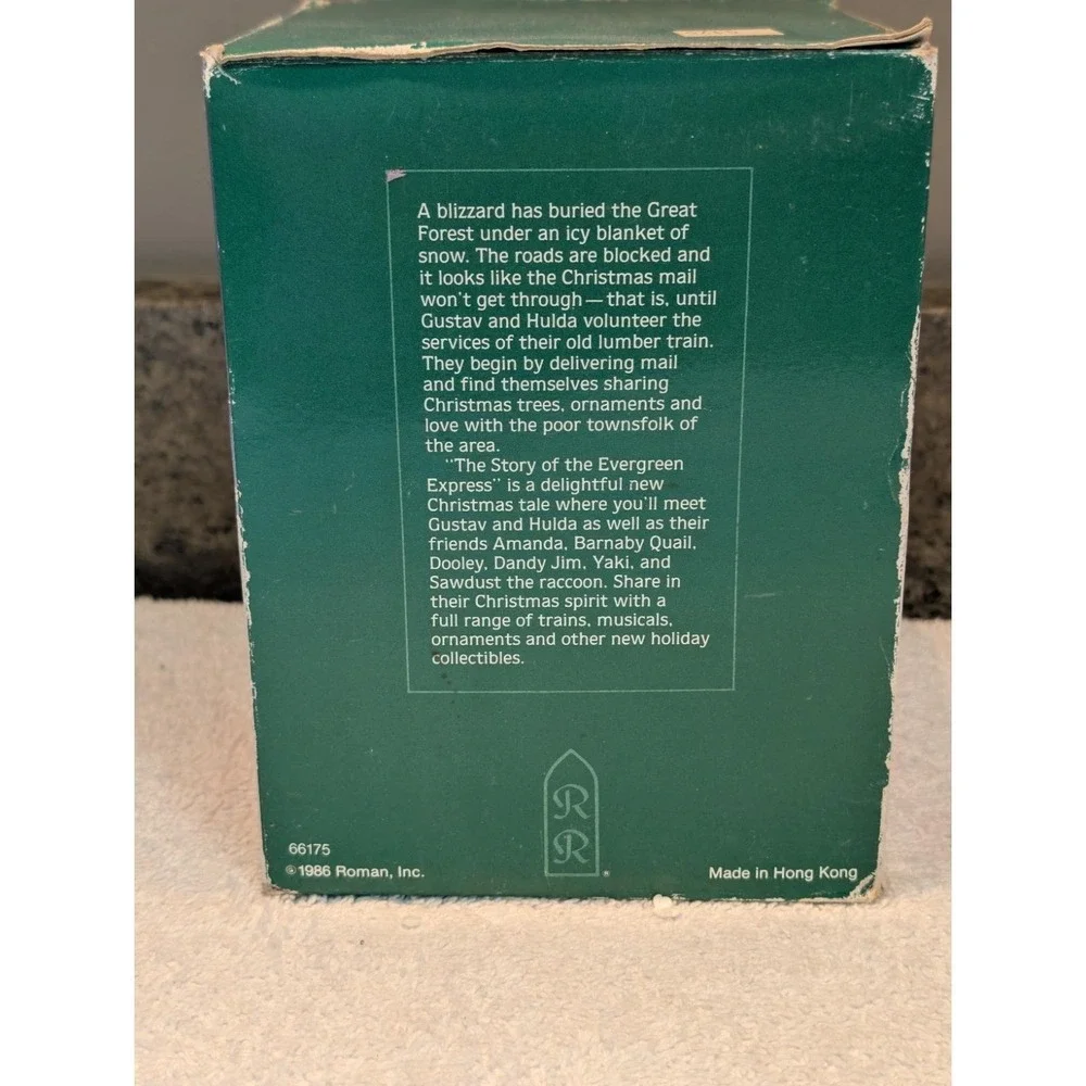 Evergreen Express Musical Christmas Train Snow Globe Dome Roman Vintage VIDEO